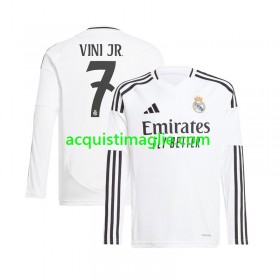 Divisa di Calcio Real Madrid Vinicius Junior 7 Prima 2024/2025 Manica Lunga